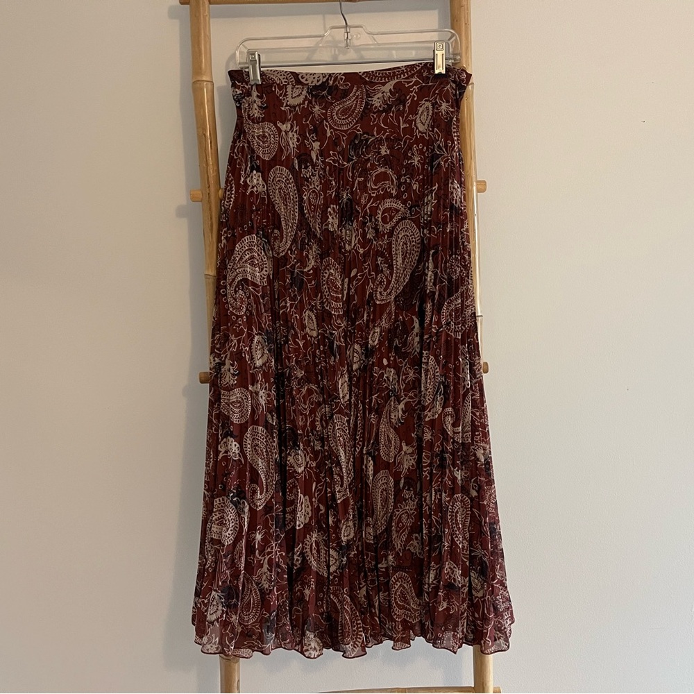 GARNET HILL Pleated Maxi Skirt